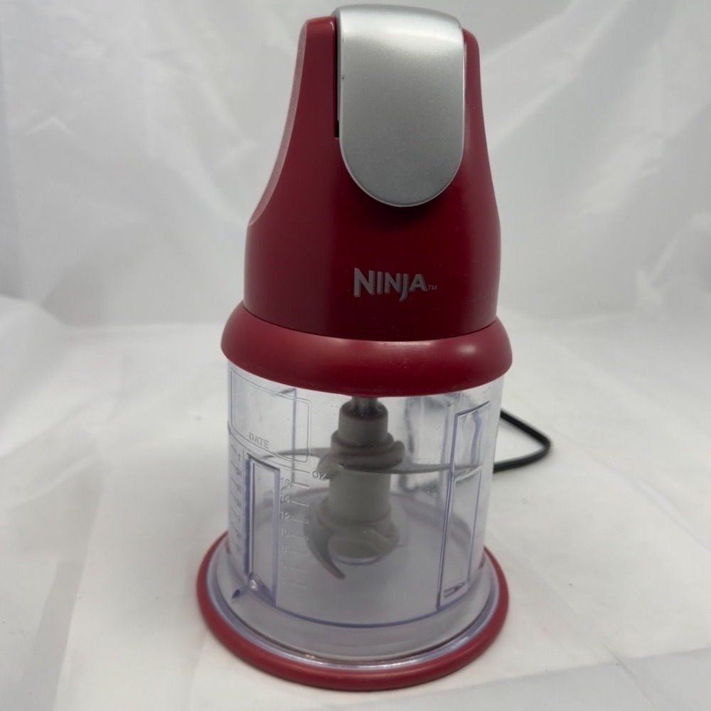 Ninja Express Chop Food Chopper Red 16oz Electric Vegetable Processor NJ100 30